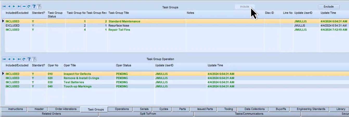 screenshot of Solumina MRO